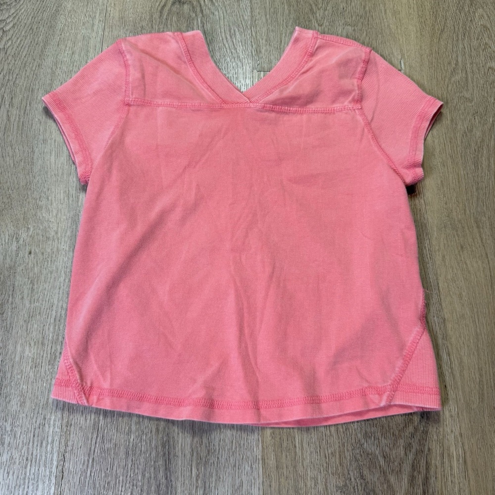 Free People Movement Coral V‎ Neck Cap Sleeve Cropped Athleisure T Shirt S